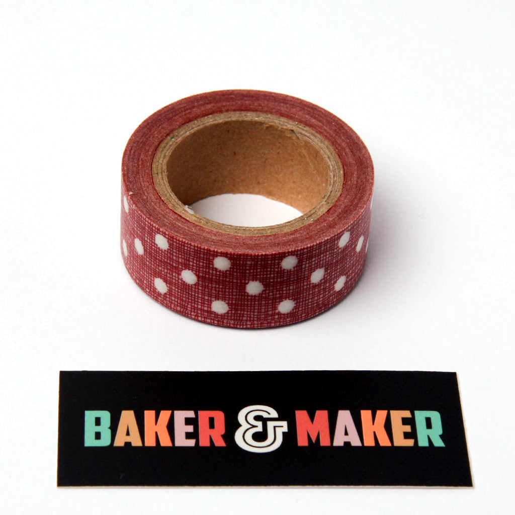 Tape: Washi Polka Dot: Black or Red