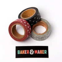 Tape: Washi Polka Dot: Black or Red