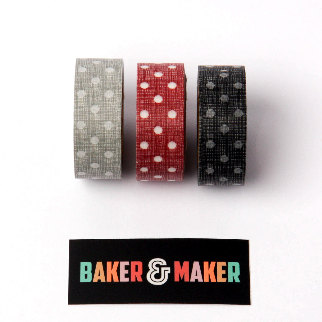 Tape: Washi Polka Dot: Black or Red