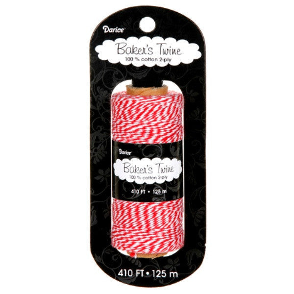 Baker's Twine Reel: Red & White: 125m