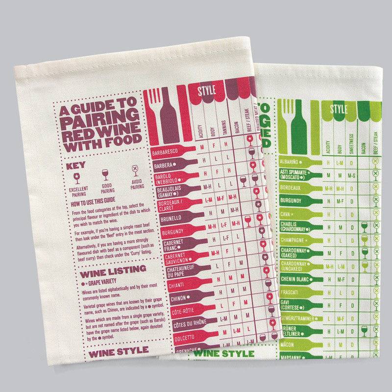 Tea Towel: Wine Matching